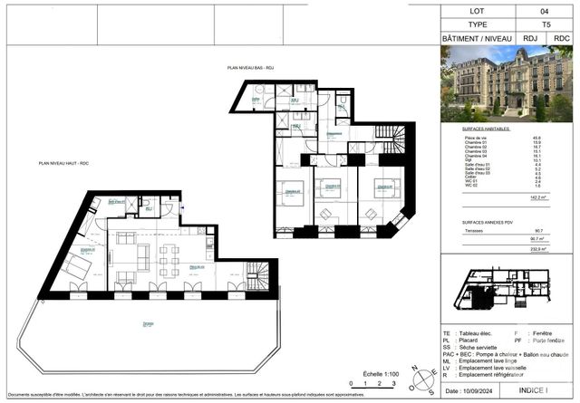 Afficher la photo en grand Appartement T5 à vendre - 5 pièces - 142.2 m2 - ARCACHON - 33 - AQUITAINE - Century 21 Duprat & Associés