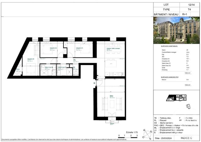 Appartement T4 à vendre - 4 pièces - 100.0 m2 - ARCACHON - 33 - AQUITAINE - Century 21 Duprat & Associés