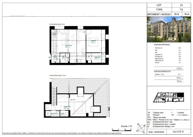 Afficher la photo en grand Appartement T3 à vendre - 3 pièces - 61.6 m2 - ARCACHON - 33 - AQUITAINE - Century 21 Duprat & Associés