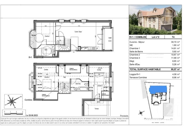 Appartement F4 à vendre - 4 pièces - 89.57 m2 - ARCACHON - 33 - AQUITAINE - Century 21 Duprat & Associés