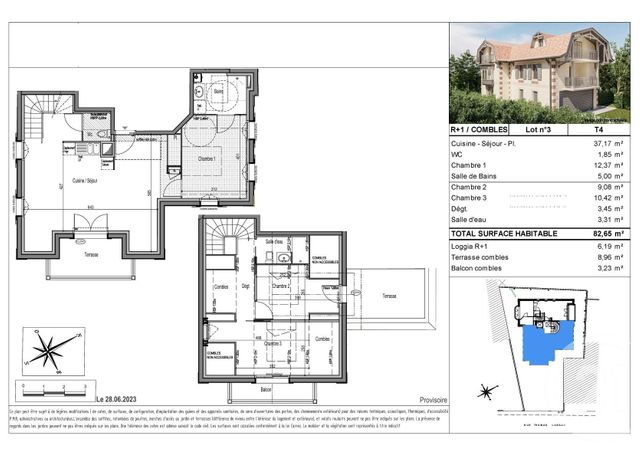 Afficher la photo en grand Appartement F4 à vendre - 4 pièces - 82.65 m2 - ARCACHON - 33 - AQUITAINE - Century 21 Duprat & Associés