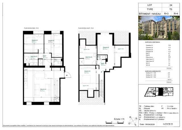 Appartement T5 à vendre - 5 pièces - 110.3 m2 - ARCACHON - 33 - AQUITAINE - Century 21 Duprat & Associés